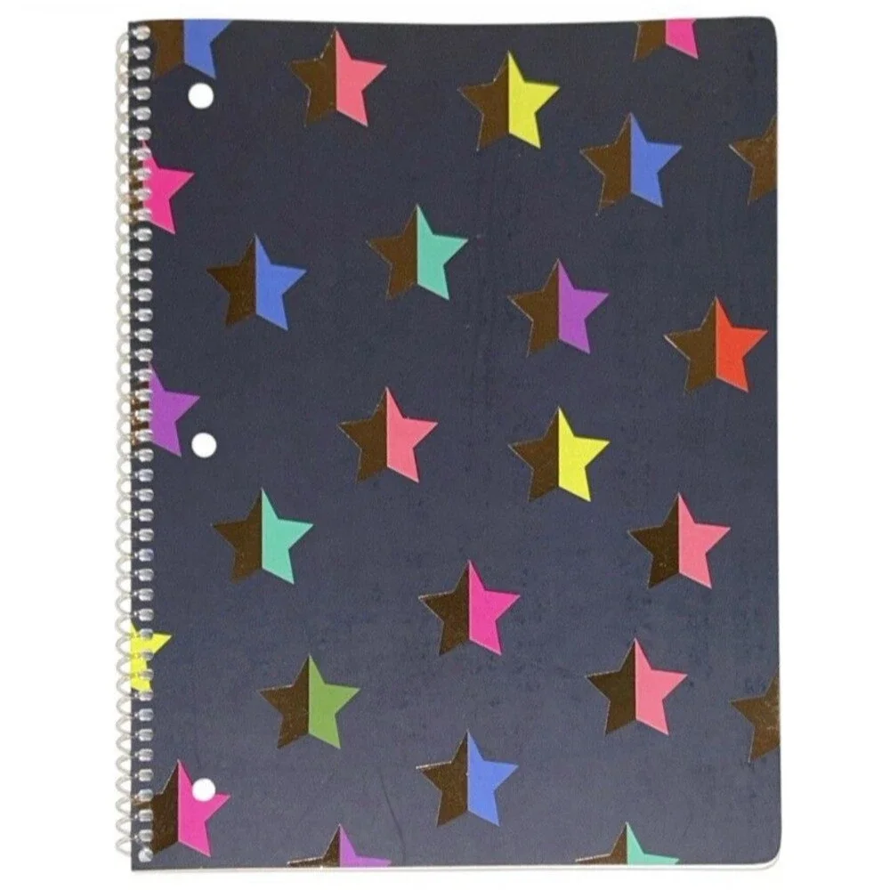 2x Class Act Stationery Decorative Spiraled Notebooks 70-80 Sheets